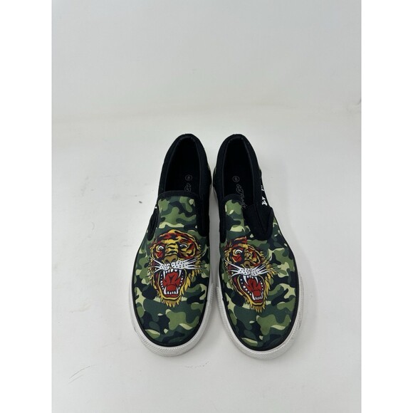 Ed Hardy LOWRISE Kids Canvas Top Fashion‎ Sneakers Shoes - Picture 2 of 6